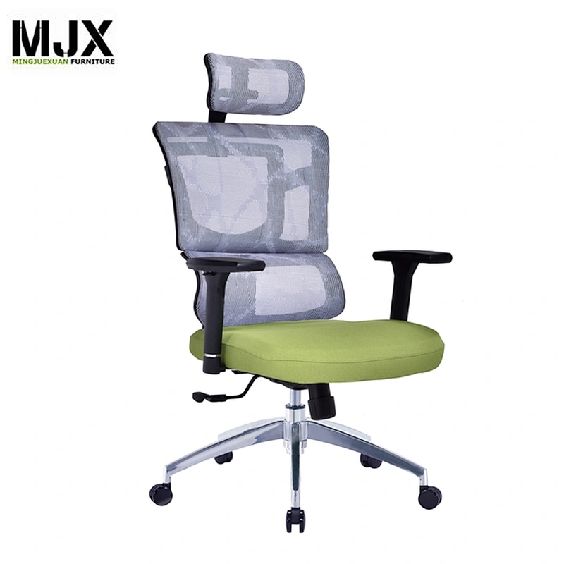 Home and office use ergonomic seating gray desk chair with wheel