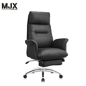 Executive office sleeping leather chair with heavy duty 180 degree multi-functional mechanism
