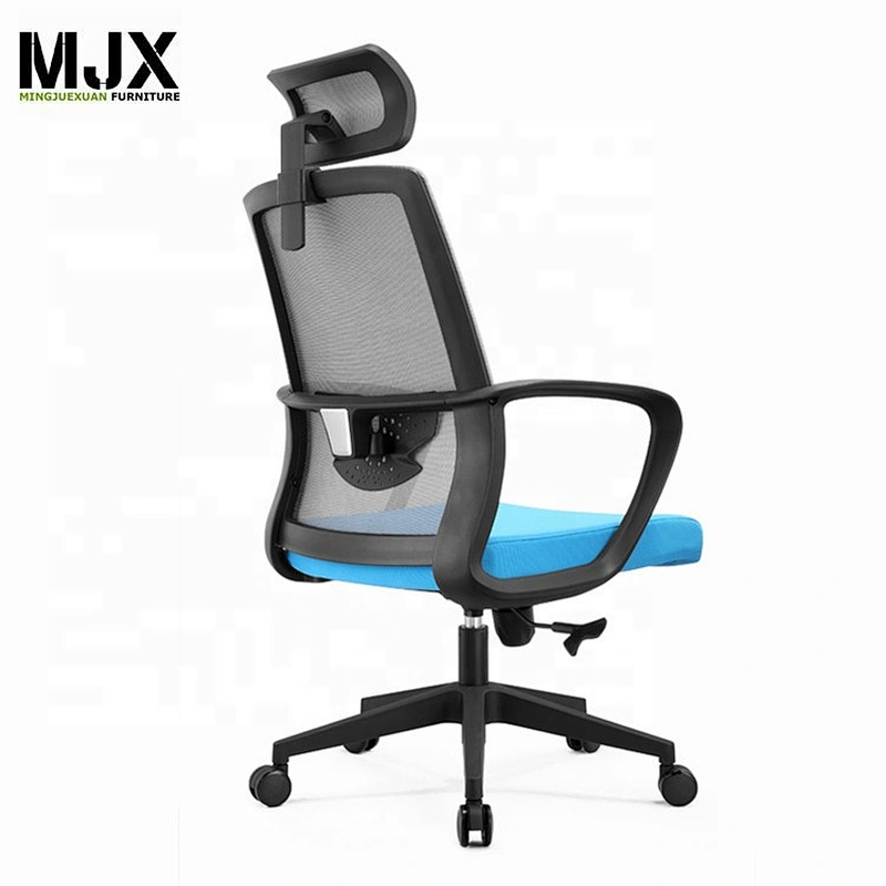 High back swivel ergonomic chair with height adjustable &angle headrest