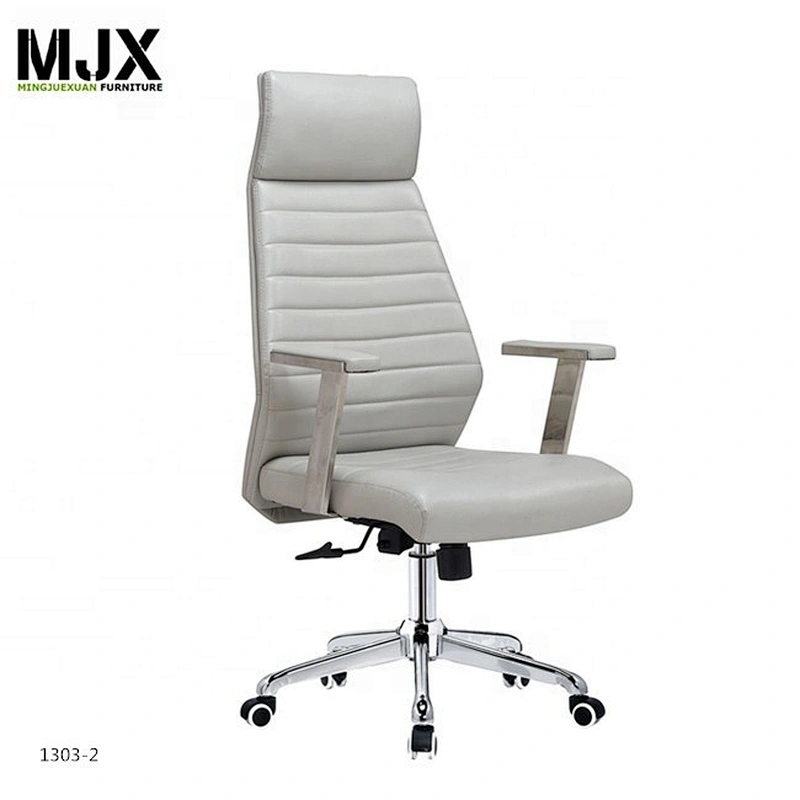 Factory own design high back office chair with stainless steel armrest