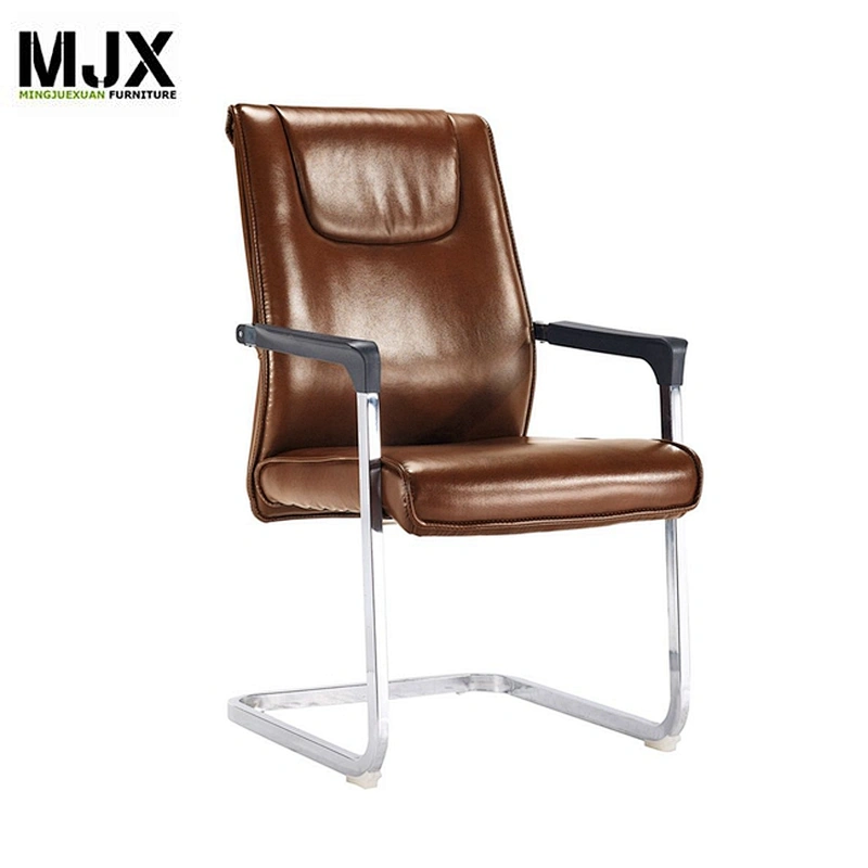 Foshan no wheels wood armpad PU reception boardroom chairs