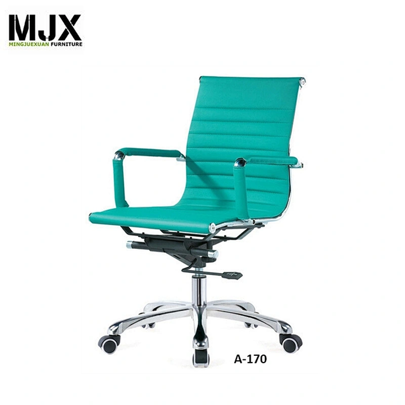 Black Modern Ergonomic Computer mid back aluminium full mesh executive office chair