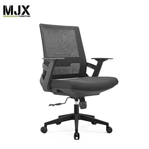 Comfortable mid back  mesh office chair with black nylon base