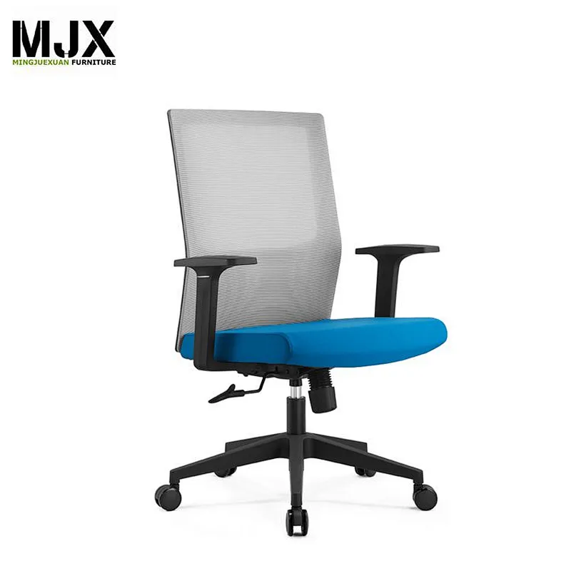 Popular black mesh mid back office chair with 330mm chrome metal base