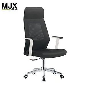 Medium back office swivel chair with chrome metal base