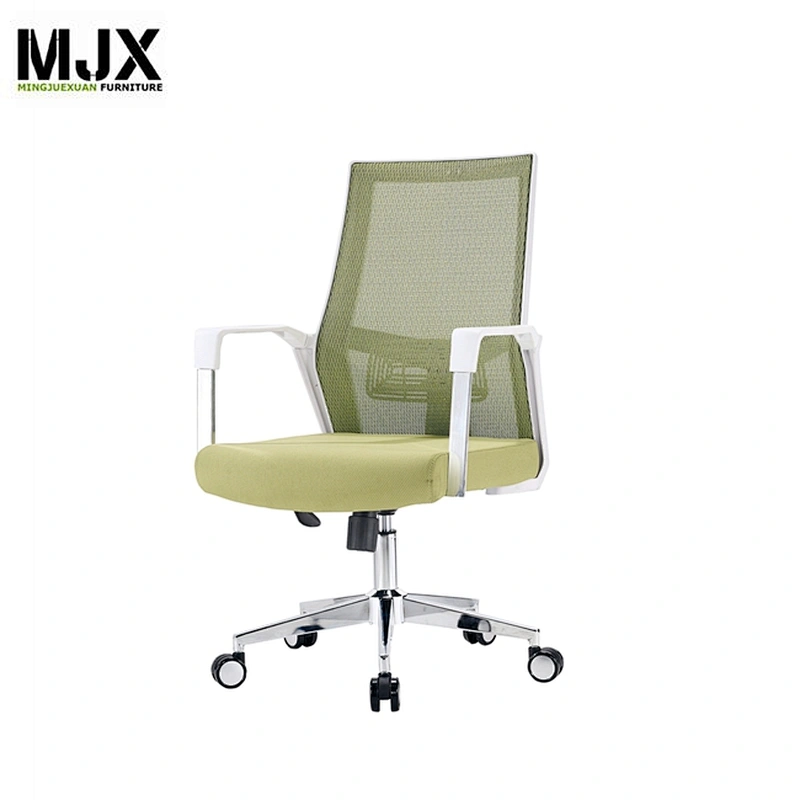 latest design mid back colorful chrome metal office chair with Nylon back