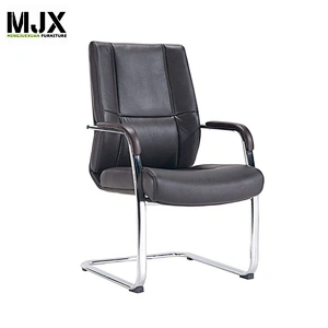 Office PU leather boardroom reception chairs without wheels