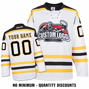 Custom Your Hockey Jerseys (Any Logo Any Number Any Name) Boston Bruins White ECB02