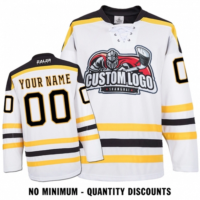 Custom Your Hockey Jerseys (Any Logo Any Number Any Name) Boston Bruins White ECB02