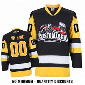 Custom Your Hockey Jerseys (Any Logo Any Number Any Name) Pittsburgh Penguins Black ECP01