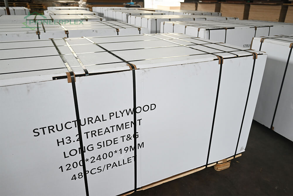 Structural treated plywood H3.2 treatment