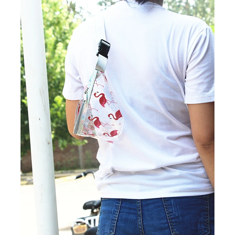 Fashion Women Unicorn Belt Bum Bag Girls Waterproof Transparent Clear Fanny Pack Pvc Waist Bag