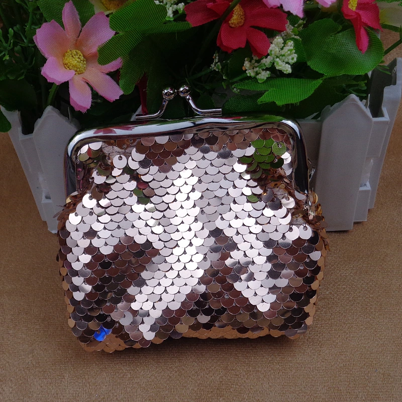 Factory direct sale new sequin coin purse cute series shiny shell buckle bag
