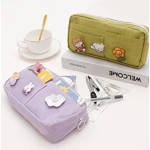 Ins Girl Pencil Case Korean School Pupils Creative Small Cartoon Rabbit Stationery Bag