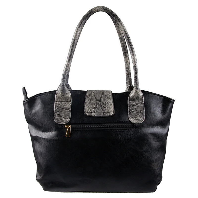 China Supplies Hot Sale Fashion Casual Business Travel Handbag Ladies Black Tote Bag