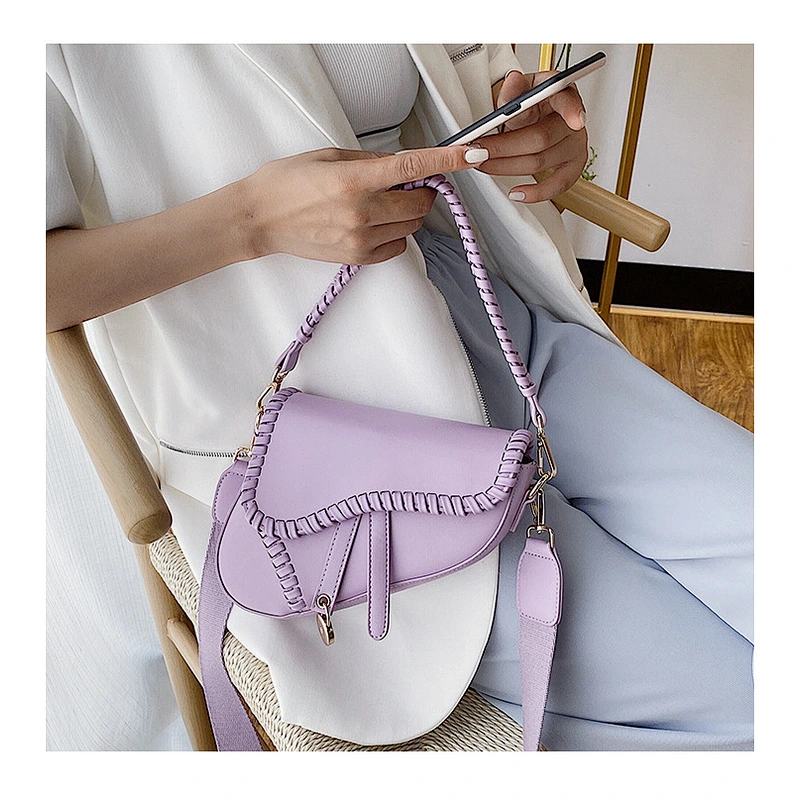 Women's high quality double strap PU leather shoulder bag 2021 fashion shoulder bag women's saddle bag