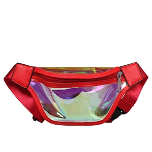 Custom Wholesale Kids Clear Pvc Bum Bag Fashion Jelly Laser Fanny Pack Child Holographic Waist Bag