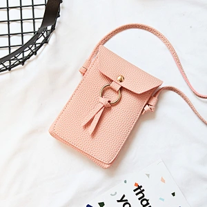 2020 New Ladies Mobile Phone Bag Solid Color Small Fresh Buckle Shoulder Bag Ladies Diagonal Handbag