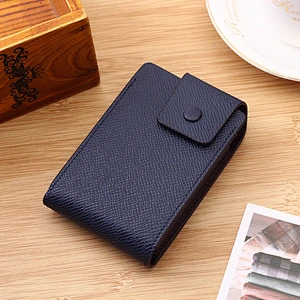 Custom Logo Fashion Organ PU Leather Business Name Credit Card Holder Wallet