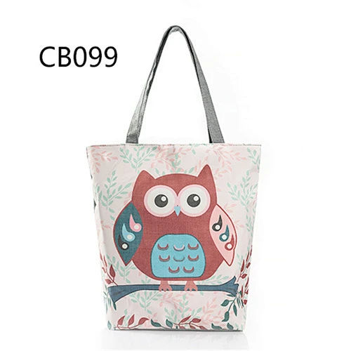 Hot sale women canvas tote shoulder bag custom printed shopping handbag for ladies