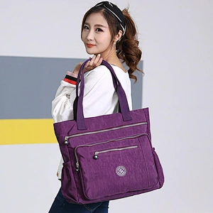 Factory Wholesale Custom nylon Women Handbag Fashion Lady Shoulder Bag Hot selling winter handbag Tote