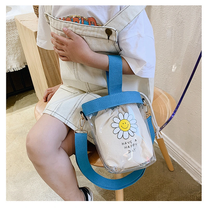2020 Clear PVC Canvas Bags Girls Cute Single Shoulder Messenger Handbags Kids Girls Casual Mini Crossbody Bags