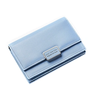 Latest design leather wallet genuine leather women small coin purse wholesale