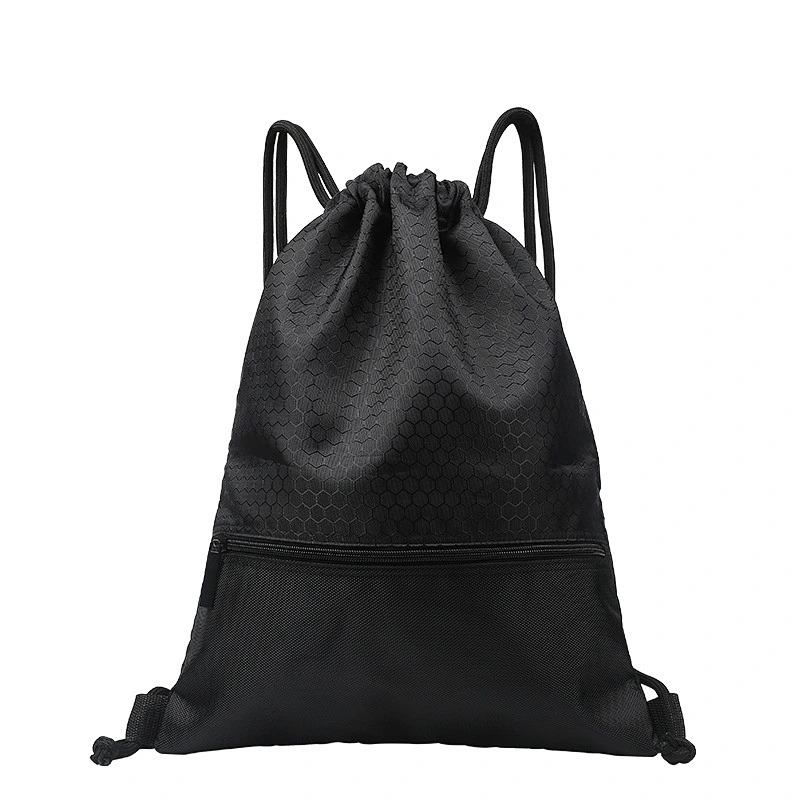 Custom promotion 2019 gym drawstring bag nylon drawstring backpack bag