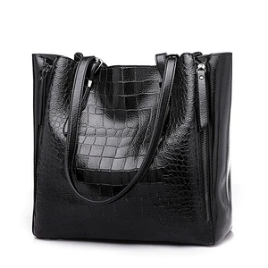 Wholesale large capacity lady handbags high quality fashion women pu leather tote bag
