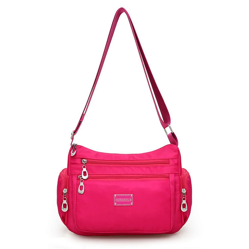 Wholesale China custom waterproof purple nylon women shoulder bag for ladies