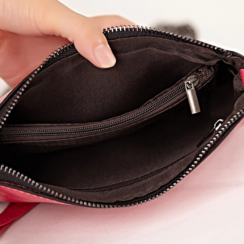 New stylish women metal chain strap sling bag pu leather ladies messenger bag