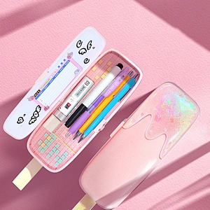 Quicksand DIY Assembled Stationery Box Primary School Girl Cute Multifunctional Large Capacity Pencil Case