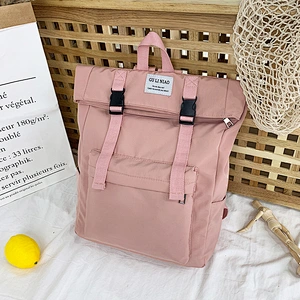 Fashion Design Rolling Top High School Bag College School Backpack For Boys Girls