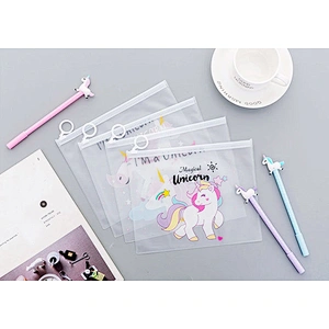 Custom Pattern Wholesale PVC Waterproof Cartoon Cactus Kawaii Pvc Pencil Bag Document Bag