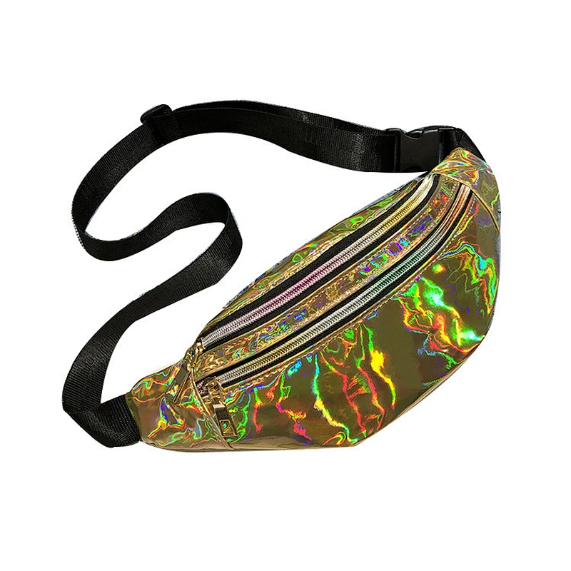 Fashion Women Laser Fanny Pack Ladies Custom Travelling Waterproof Waist Bag