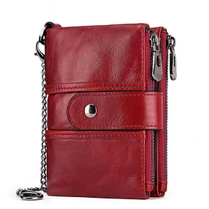 Custom personalized leather mens wallet with money clip credit card holder coin pocket