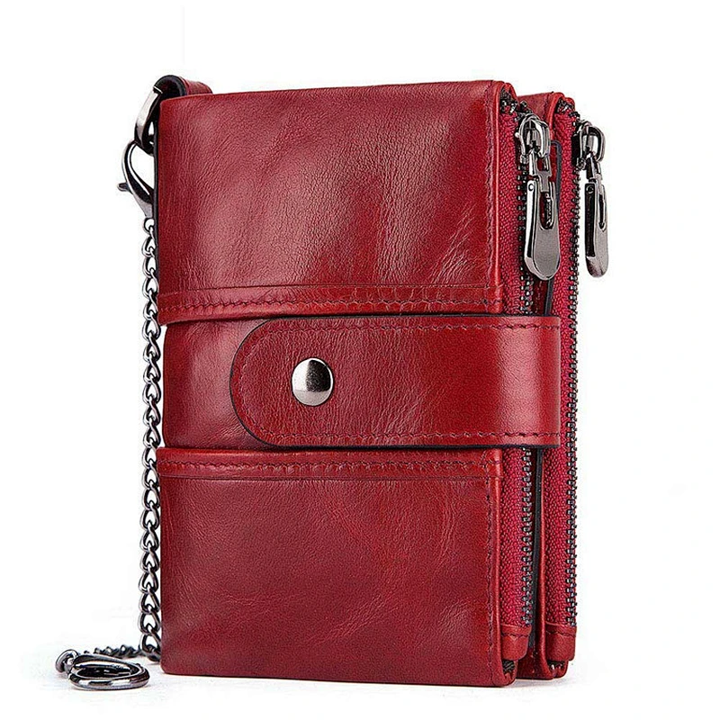 Custom personalized leather mens wallet with money clip credit card holder coin pocket