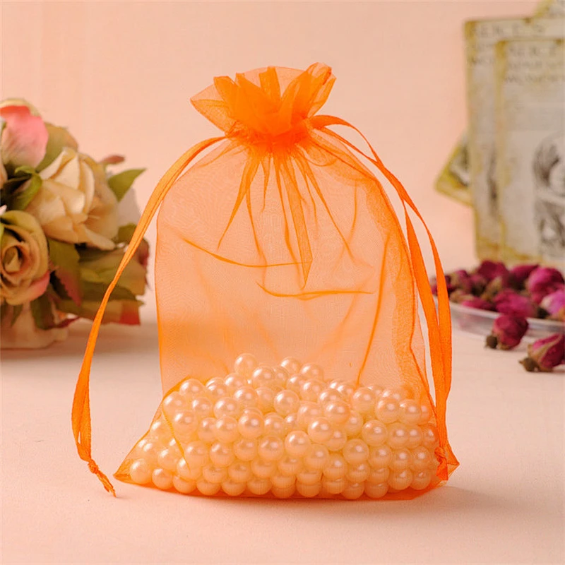 High quality gift bags custom cheap organza storage gift pouch drawstring bag