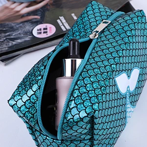 Mermaid Cosmetic Bag Makeup Bag Travel Bag Handy Large Portable Wash Pouch Waterproof Zipper Handbag