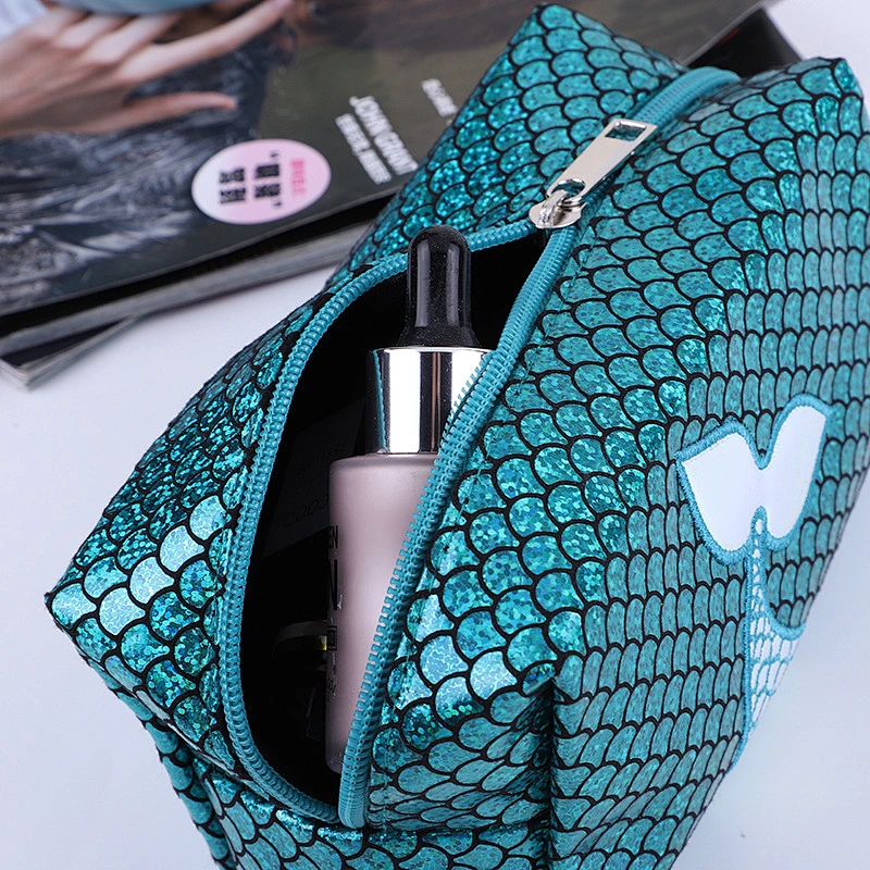Mermaid Cosmetic Bag Makeup Bag Travel Bag Handy Large Portable Wash Pouch Waterproof Zipper Handbag