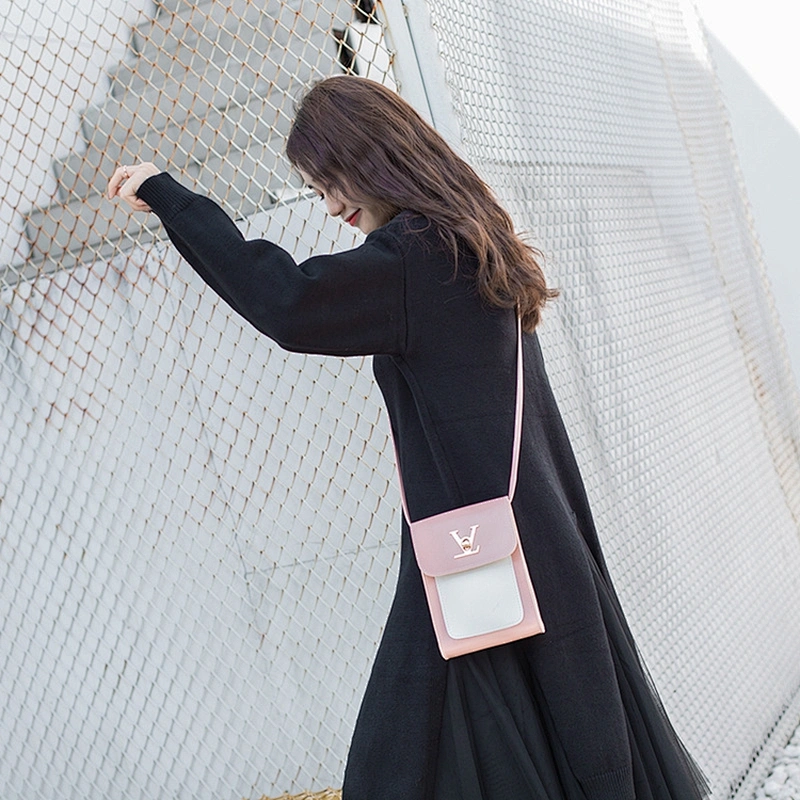 Korean New Multifunctional Mobile Phone Bag PU Mini Shoulder Crossbody Bag