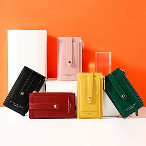 RFID Card Holder Pocket Card Case Zipper Wallets Coin Purse