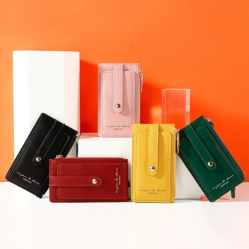 RFID Card Holder Pocket Card Case Zipper Wallets Coin Purse