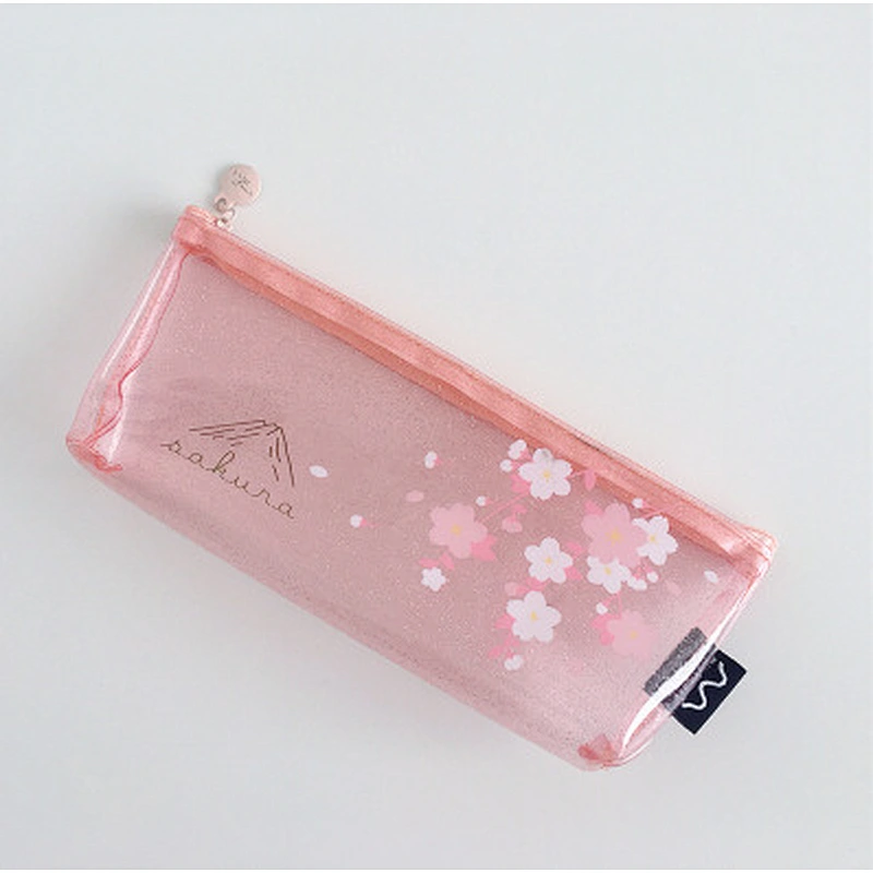 Simple Harajuku Style Student Girl Transparent Pencil Case Large Capacity Stationery Bag Pencil Case