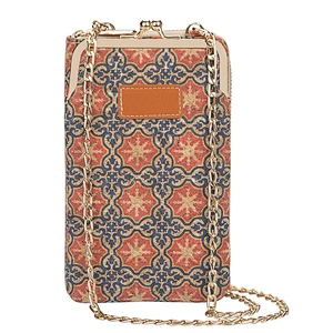 Fashion Wood Grain Women'S Shoulder Bag Chain Mobile Phone Bag Ladies Shoulder Messenger Bag
