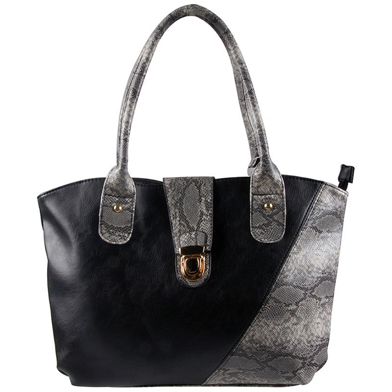 China Supplies Hot Sale Fashion Casual Business Travel Handbag Ladies Black Tote Bag