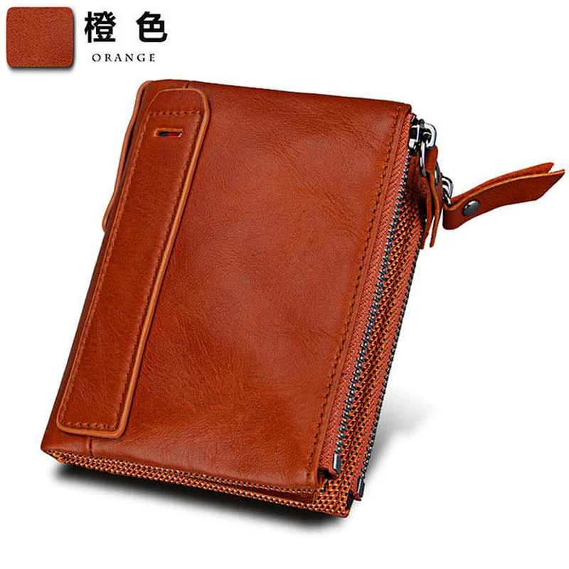 Unique Quality Mens Business Genuine Leather Cork  Mens vintage Leather Wallet