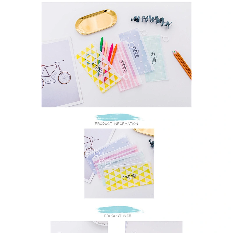 Creative Student Stationery Bag Transparent PVC Waterproof Pencil Bag