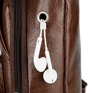 Hot Fashionable Traveling Cell Phone USB Crossbody PU Leather Sling Shoulder Bag Men Crossbody Bag