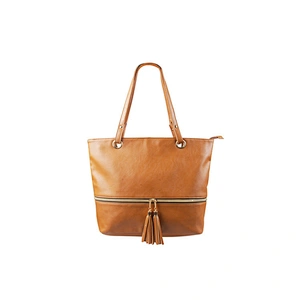 2019 New Spring Line PU Leather Women Tassel Zipper Tote Handbag